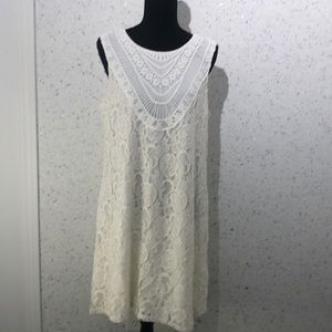 Women's Off White Lace Dress
